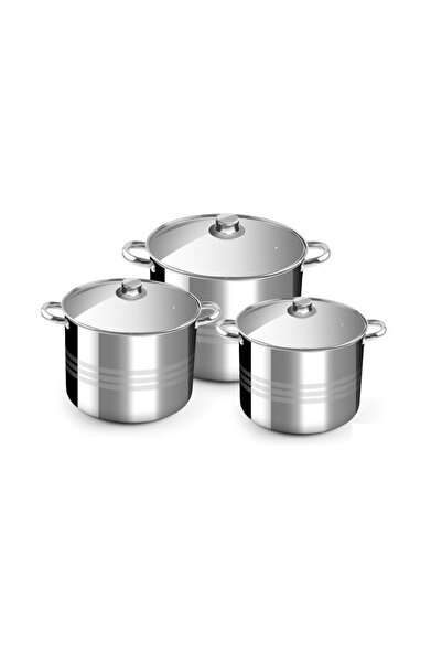 Perfect Home set de oale din oțel inoxidabil 24/26/28 cm