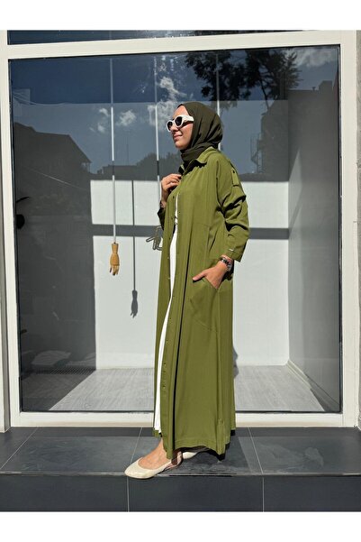 Invee 7154 Women's Cap with Pocket Detail Oil Green