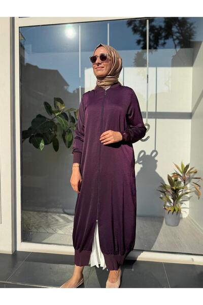 Invee 6430 Model Ferace cu glugă de culoare prune