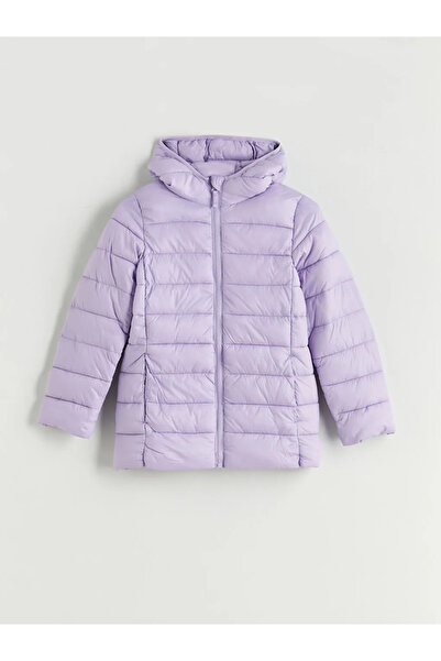 LC Waikiki Lcw eco lilac hooded girl's puffer jacket