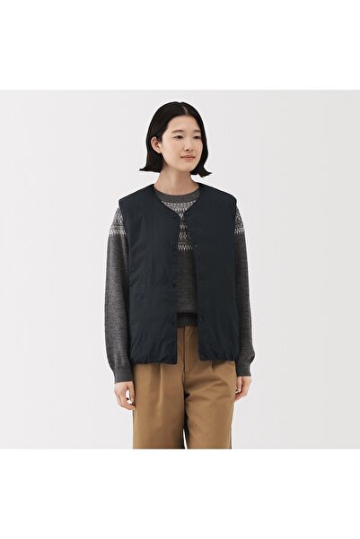 Muji Light Weight Down Pocketable Collarless Vest