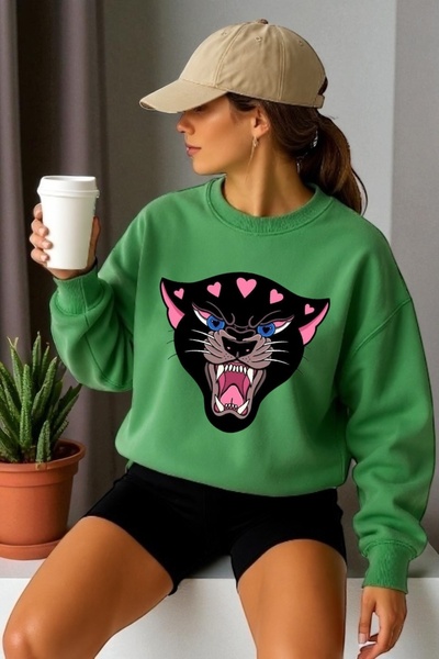 ArtYus Унисекс дълъг ръкав черно леопардово принт трансфер принт велосипедна ...