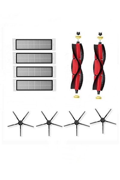 Rovexa Σετ μαύρων πλαϊνών βουρτσών 10 τεμαχίων συμβατό με Roborock S5 Max