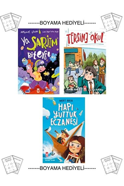 Timaş Çocuk Boyamalı Ya Şarjım Biterse Tersine Okul Funda Uçuk Er Hapı Yuttuk...