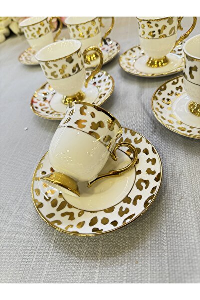 hediye Esterhomedecor 6 Person Porcelain Coffee Cup Set