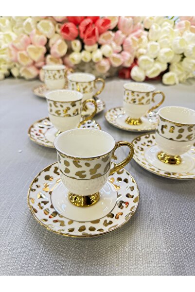 hediye Esterhomedecor 6 Person Porcelain Coffee Cup Set