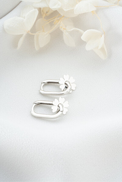 EDSA Silver 925 Ayar Gümüş Göçmen Küpesi ( Rodyum )