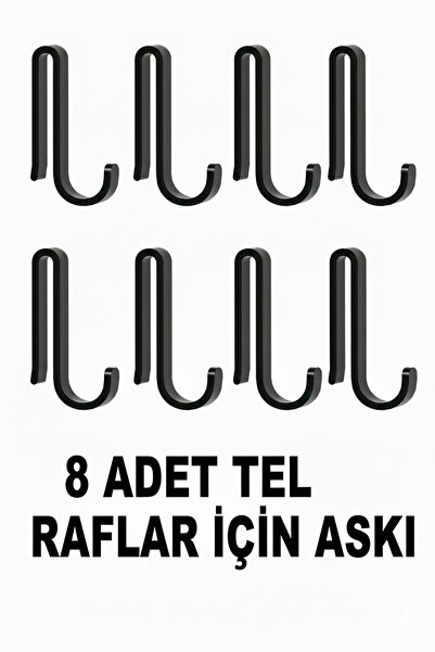 MayCap Raf Askısı Siyah Plastik Dolap Düzenleyici Çengel Kanca Organizeri