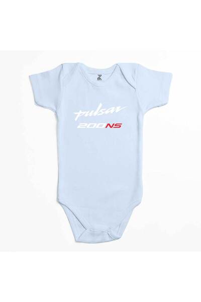 CrowsGate Pulsar Ns200 Text Blue Color Baby Bodysuit