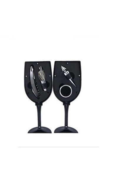 velve Caseta eleganta pentru vin, in forma de pahar cu 4 accesorii, 23.5 cm, ...