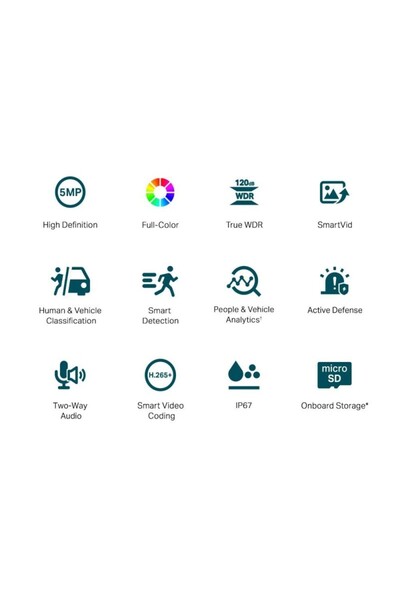 TP-LINK Venkovní IR bullet kamera TP-Link VIGIC350I (4 mm), obrazový snímač: CMOS 1/2,7", objektiv 4 mm, f/1,6, počasí