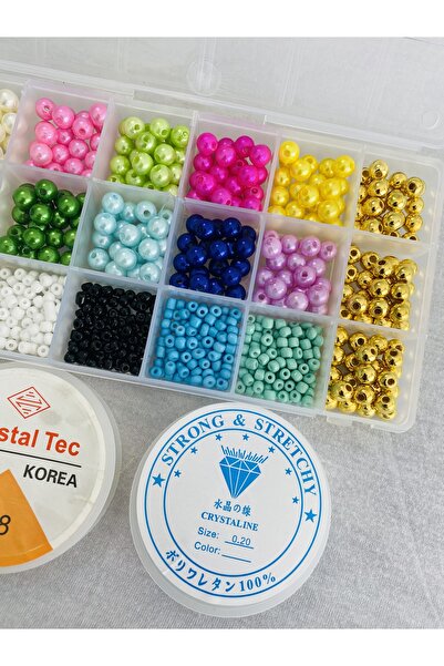 yağmur gökçe NO:115 SET DE PERLE CULORITE ÎN CUTIE ȘI MARGELE DE NISIP DE 3,5...