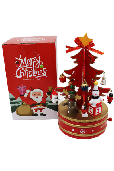 velve Decoratiune de Craciun cu muzicuta, tip carusel cu Bradut si personaje ...
