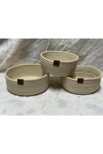 Metasupla مجموعة سلال من القش مكونة من 3 قطع منسوجة يدويًا - للحمام، والمطبخ،...