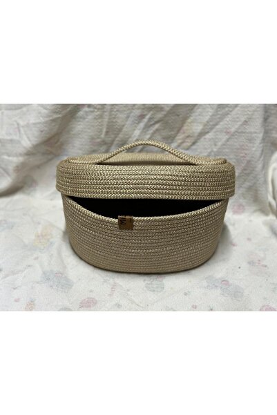 Metasupla مجموعة سلال من القش الأصفر من البوليستر - مجموعة منظمات من القش - منظم