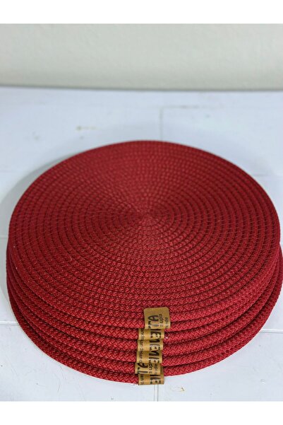 Metasupla Amerikan Servis Runner 6 Lı Sunum Supla m&ro GRİ Takımı Örgü Tabak ...