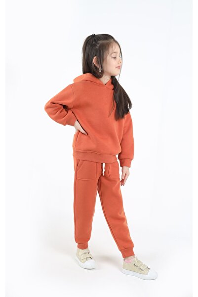 Ahsenimbebe Girl's Thick Hooded Tracksuit Set