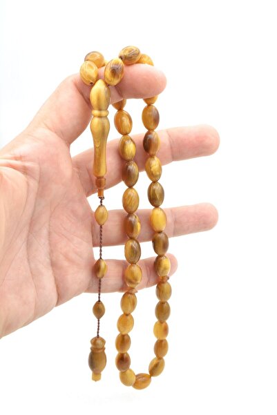 Murty99 Handcrafted Large Size Barley Cut Gazelle Horn Prayer Beads with System 013