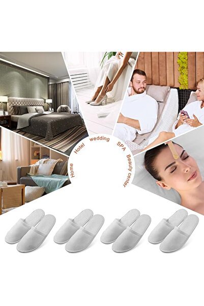 OEM Set de 20 de perechi de papuci de hotel, calitate hotelieră, burete, mărime universală, lavabili și reutilizabili, albi