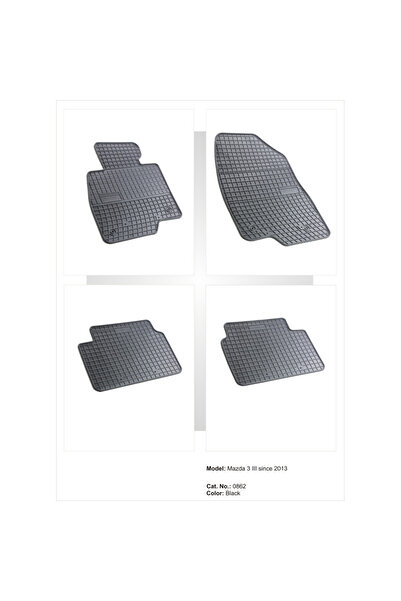 Mazda Set 4 Covorase Cauciuc Compatibile 3 Model III 2013-Prezent