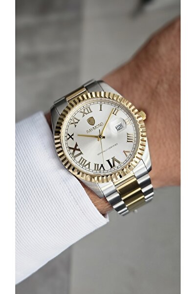 Raymond ساعة يد رجالية RYM-611821 - الموسم الجديد - كوارتز - ستانلس ستيل - مضمونة - أصلية