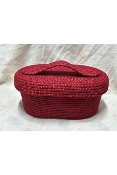 Metasupla Red Wicker Basket Set Made of Polyester Thread - Wicker Organizer S...