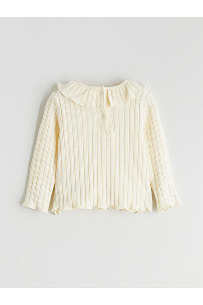 LC Waikiki Peak New Season Ruffled Doll Collar Girls' Blouse and Leggings