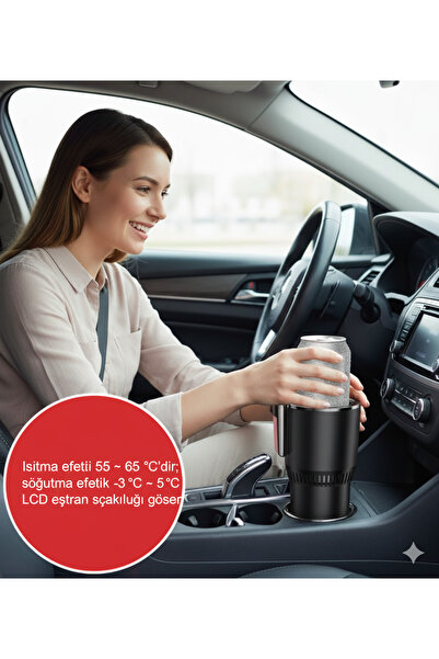 ViATOM Araba İçecek Isıtıcı Soğutucu Bardak, Kahve, Çay, Su İçin 2’si 1 Arada