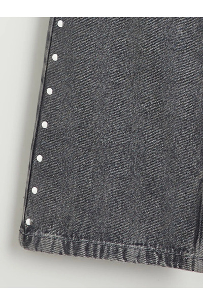 LC Waikiki Taşlı Wideleg Kız Çocuk Jean Pantolon
