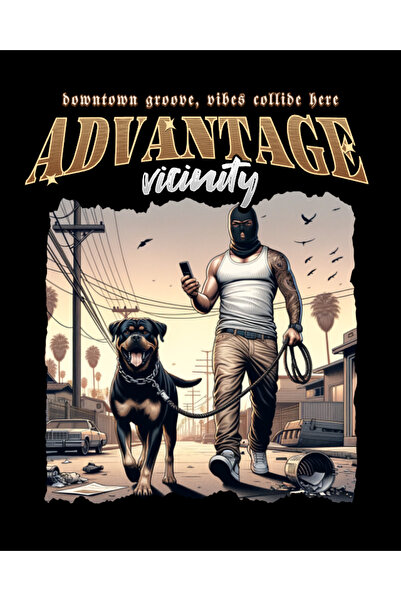 Advantage Hanorac negru oversize cu glugă Trend