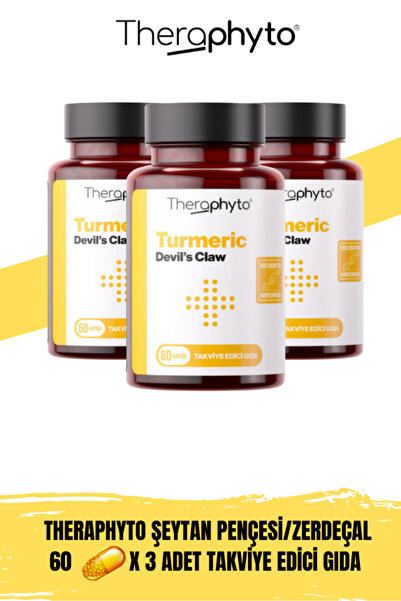 Theraphyto Şeytan Pençesi ve Zerdeçal Ekstraktı 60 Kapsül X 3 Adet