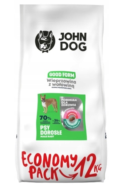 Other Hrană uscată pentru câini JOHN DOG pentru rase mici, PORC ȘI VITĂ, 12 kg