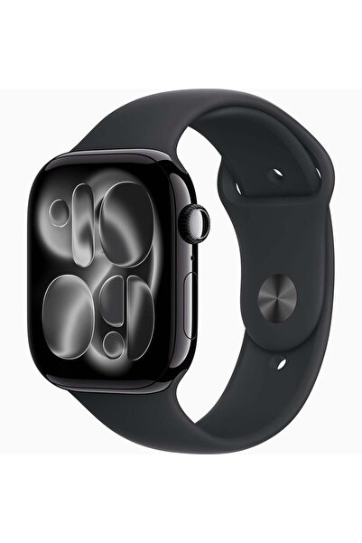 Apple Watch Series 11 GPS 46mm (TDRA Version) Jet Black Aluminium Case With Black Sport Band - M/L