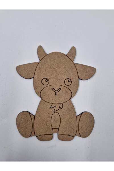 Mu Art Ahşap 15 قطعة من فن الرسم على الخشب على شكل ماعز لطيف، فن النشاطات الم...