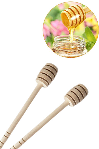 Buççin Set of 3 Wooden Honey Spoons Jam Molasses Spoons Set for 1 Person Knif...