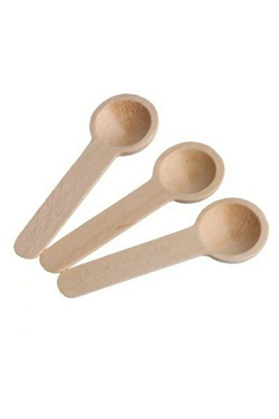 Buççin 12 Pieces Mini Bamboo Spice Spoons Knife Set for 1 Person Bamboo White 6 Months