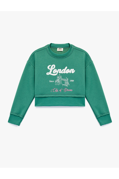 Koton Shardonlu Long Sleeve Crew Neck Printed Sweatshirt