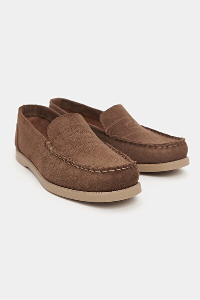 NİŞANTAŞI SHOES Yulia Taba Дамски мокасини с плоска подметка от естествена кожа