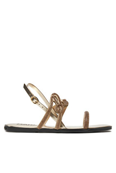 Karl Lagerfeld Γυναικεία Σανδάλια χρυσά KARL LAGERFELD-KL87425 GGD HEAVY GLITTER GOLD