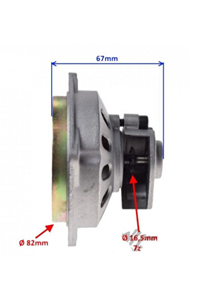 China Ambreiaj Pocket Bike 7 dinți, model 2