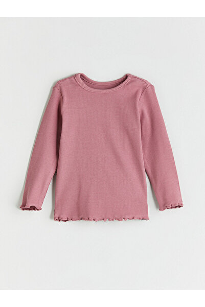 LC Waikiki Peak Yeni Sezon Bisiklet Yaka Baskılı Kız Bebek Pijama Takım 2'li