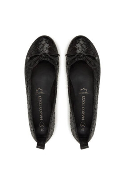 Marco Tozzi Γυναικείες μπαλαρίνες μαύρες MARCO TOZZI-2-22101-44 001 BLACK