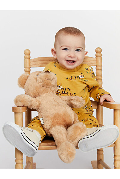 LC Waikiki Peak Yeni Sezon Bisiklet Yaka Baskılı Erkek Bebek Pijama Takımı