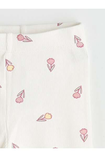 LC Waikiki Peak Yeni Sezon Bisiklet Yaka Baskılı Kız Bebek Pijama Takım 2'li