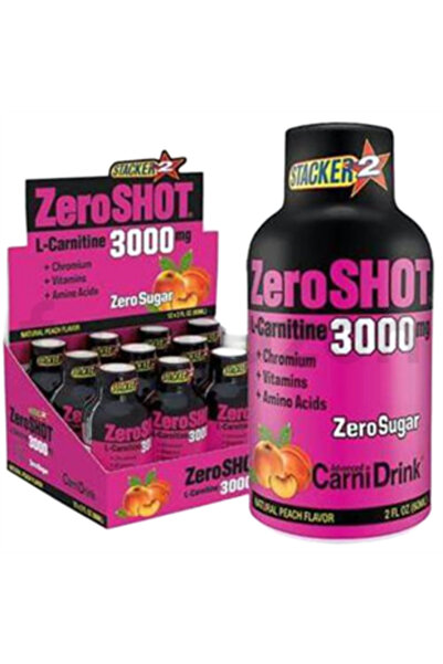 Zerofit Zeroshot L-Carnitine 3000 mg Şeftali Aromalı İçecek 12 x 60 ml