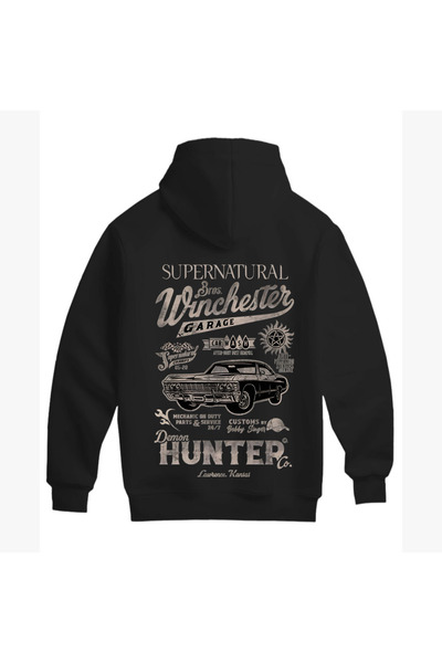 SVART WEAR Σχεδιασμένο για τους λάτρεις του Supernatural! Φούτερ (HOODIE) από βαμβάκι Unisex με Supernatural Design