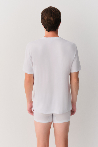 SUWEN Erkek Modal V Yaka T-Shirt