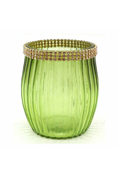 MAPLE LEAF حامل شموع صغير مضلع بلون النعناع