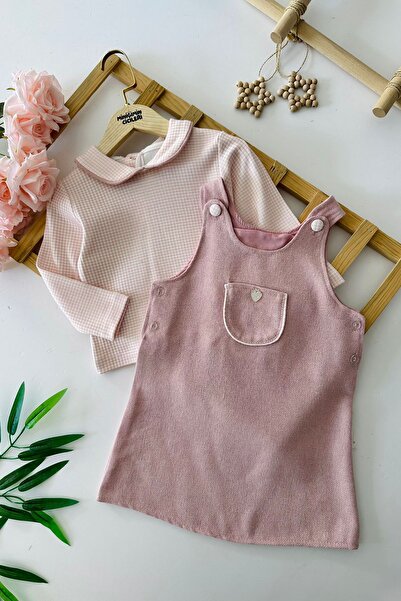 Minigimin Cicileri طقم جيليه من قطعتين بنمط هوك ودال مع تفاصيل أزرار على شكل ...