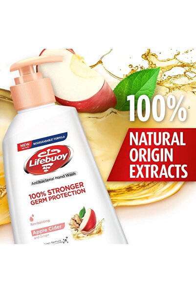 Lifebuoy Anti-Bacterial Hand Wash with Apple and Ginger Scent, 200 ml
